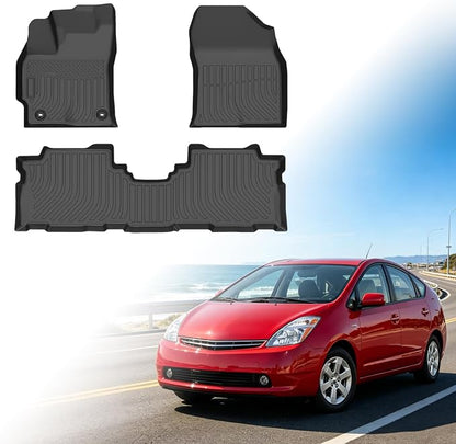 Floor Mats for Toyota Prius 2004-2006 2007 2008, 2005 2009 Prius Floor Mats, NOT Hybrid, NOT for Prius c & Prius v, 2nd Gen Prius TPE Non-Slip Waterproof 1st & 2nd Row