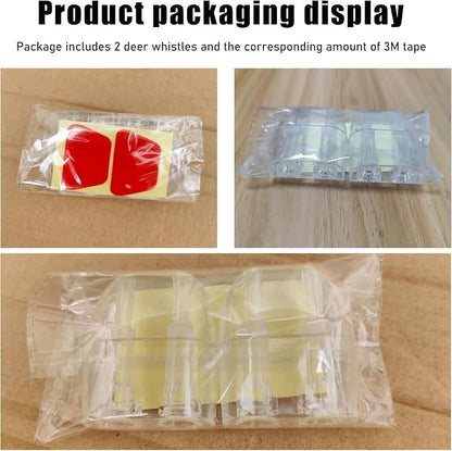 Dickno 2 PCS Deer Whistles for Car, Automotive Deer Warning Whistle Devices, Animal Warning Devices Avoids Collision, Universal Animal Alert Accessories for Vehicles (White)