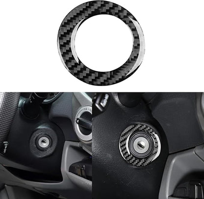 NVCNX Real Premium Carbon Fiber for Toyota 2nd Gen Tacoma Accessories 2005-2015 2006 2007 2008 2009 2010 2011 2012 2013 2014 Car Engine Ignition Key Hole Cover Interior Trim Sticker Decal 1PC