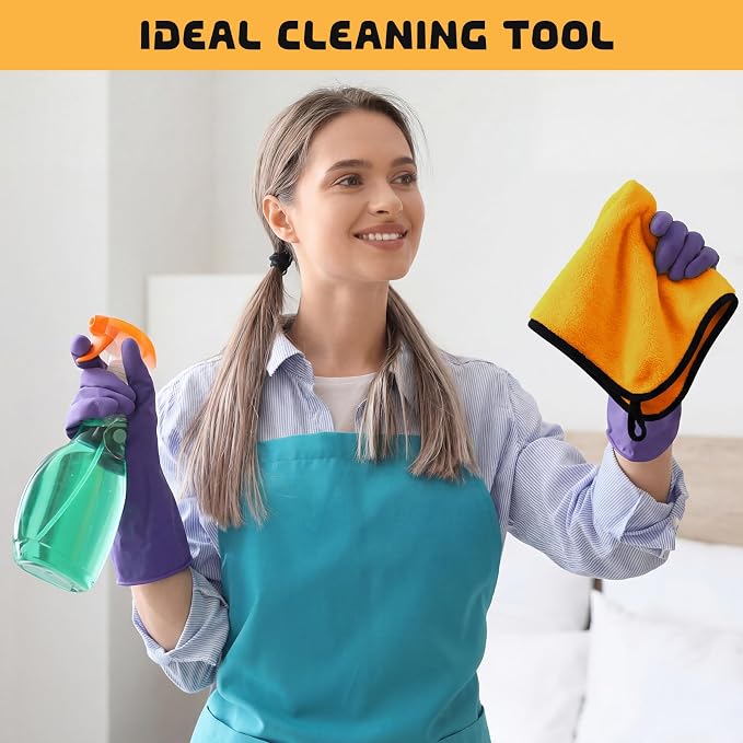 Tallew 100 Pcs Yellow Microfiber Towels: 16"x16" Microfiber Drying Towels Bulk Micro Fiber Car Cleaning Cloth for Cars Drying Washing Polishing Cleaning Household Supplies