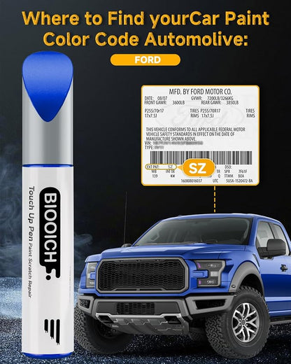 Touch Up Paint Pen Exact Color Match Car Chip and Scratch Repair (for Ford, Blue Flame Metallic(SZ))