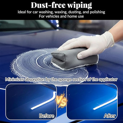 Suede Microfiber Applicator Pad Ceramic Coating Sponge Pad Suede Car Detailing Sponge Multi-Purpose Wax Applicator Pads for Car Applying Wax Sealants Other Conditioners (6PCS)