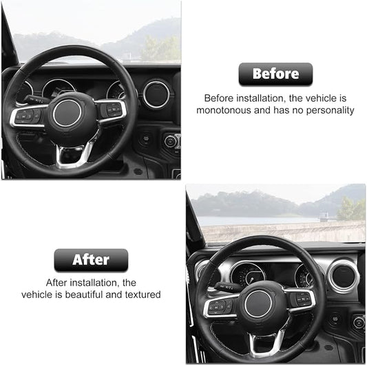 RT-TCZ Center Console Trim Cover Dashboard Control Panel Cover Decorative Interior Accessories for Jeep Wrangler JL JLU & Gladiator JT 2018-2023,Silver