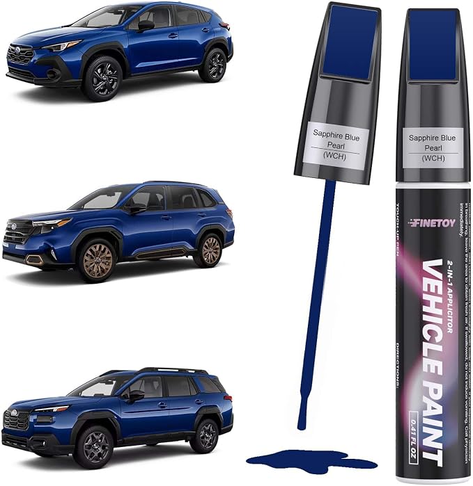 Sapphire Blue Pearl(WCH) Touch up Paint for Subaru, Quick & Easy Fix for Car Scratches, 2 in 1 Car Touch up Paint with Pen Tip and Brush, Auto Scratch Repair Pen with Exact Color Match