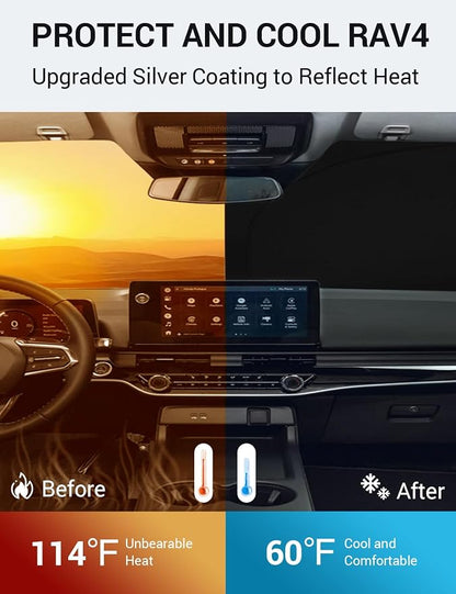 Proadsy 2026 Upgrade Windshield Sun Shade Custom Fit Prologue 2024 2025 2026 Foldable Front Sunshade Protector Sun Visor Blocks UV Rays Keep Car Cooler Accessories
