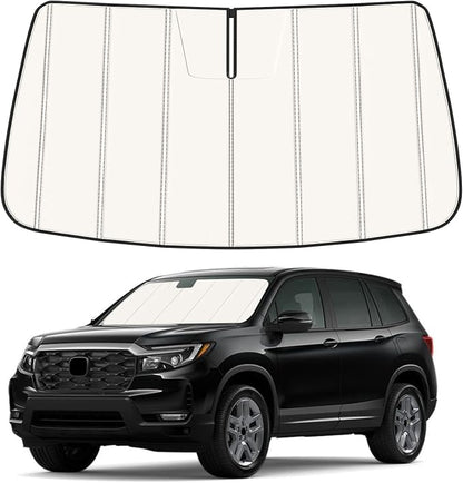Windshield Sun Shade for Hon-da Passport 2019-2025 2026, Front Window Visor Accessories, Folding Design Blocks Heat & UV Rays Maintain Cool Interior and Save Space