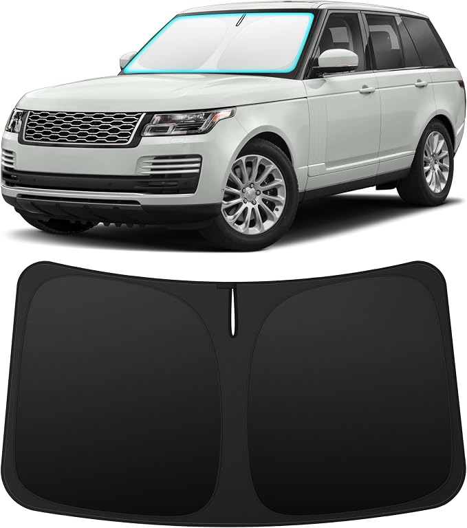 INSAUTO Custom Fit Windshield Sun Shade Accessories for Land Rover Range Rover 2013-2021, Foldable Front Window Sunshade, UV & Heat Reflector, Keeps Interior Cool, Includes Storage Bag