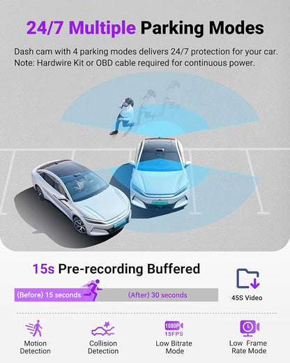 Vantrue S1 Pro Max 4K+2.5K Dash Cam, Dual STARVIS 2 Front and Rear, 2 Channel HDR Dashcam, PlatePix Night Vision, 5G WiFi, Voice Control, GPS, 24H Buffered Parking Mode, 1TB Max