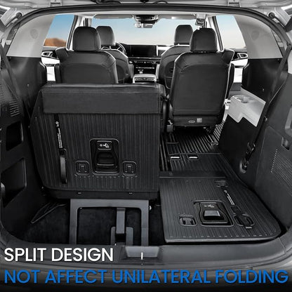 Floor Mats Set for 2022-2025 2026 Kia Carnival 8 Seats(Gas Only), All Weather TPE Backrest Mat Trunk Lower Well Mat Cargo Liner Door Sill Guards Accessories