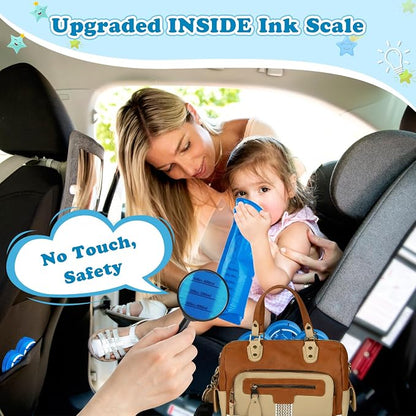 Valchoose 12 Pack Kids Vomit Bags Disposable, Hospital Grade 800ml Motion Sickness Bags for Car Kids Lifesaver, Barf Bags Come in Handy, No Spilling Perfect for Car Sick, Chemo, Road Trip（Blue）