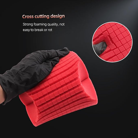 SPTA Car Wash Kit, Clean & Car Wash Kit (9 Items, Including 2-16oz. Car Wash Shampoo, 1Pc Microfiber Mitts,1Pc Red Car Wash Sponge, 2Pcs 16"x16" Microfiber Detail Towels and 3Pcs Car Detail Brush