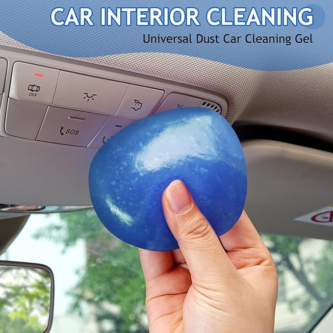 TeSabMi Car Cleaning Gel Car Cleaning Putty Car Putty Car Interior Cleaner Car Slime Car Detailing Kit Car Accessories Gifts for Men Women Stocking Stuffers Blue