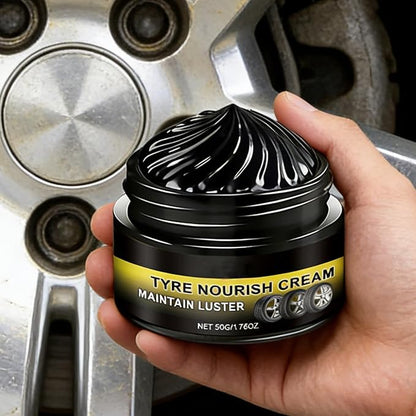 Quick Shine Tire Paste, 50g Long-Lasting Wax, Vehicle Wheel Polishing Paste with Durable Formula, Tire with Fast Application, Detailing Wax Protective Coating, Car Care Product for Exterior