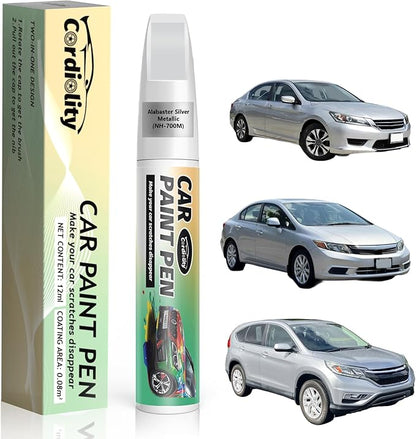 Alabaster Silver Metallic(NH-700M) Touch Up Paint Pen for Honda,Car Paint Scratch Repair Pen Quick and Easy Fix Auto Paint Scratch