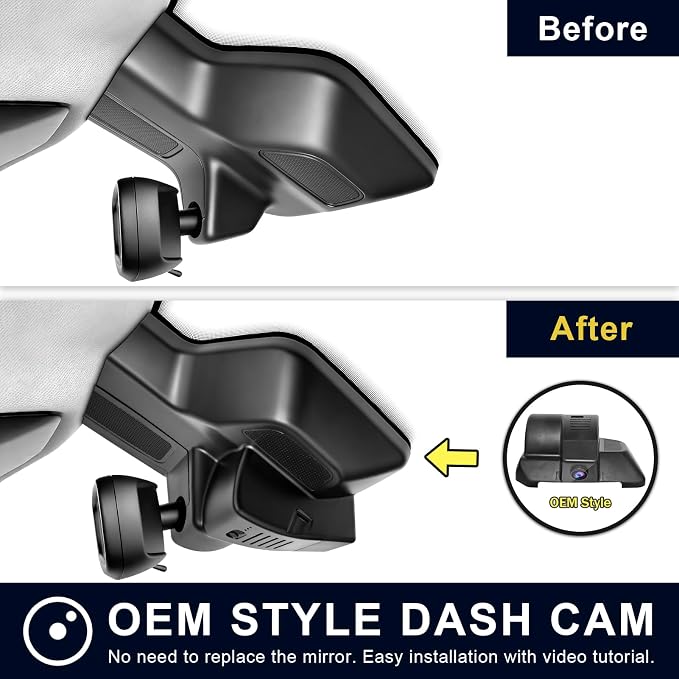 Front 4K Dash Cam Custom fit for Dodge RAM Gen5 RAM 1500 2025 2026 Mid-Term Facelift (Model G), Big Horn Laramie Lone Star Limited Rebel RHO etc,UHD 2160P Video,OEM Look App & WiFi, GPS, 64GB Card