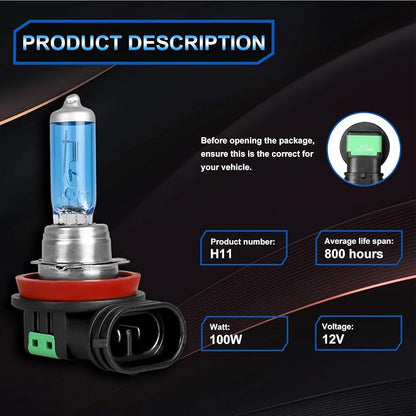 Fit for Subaru Forester 2009-2022 High Performance Halogen Headlight Bulbs,9005 High Beam H11 Low Beam Headlamp Replacement Bulbs Kit,Pack of 4