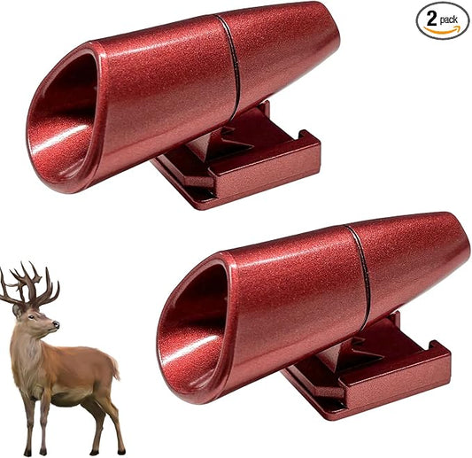 2PCS Car Deer Whistles, Waterproof Auto Animal Warning Horns with Self-Adhesive, Wind Activated Deer Alert Devices Animals Collision Prevention for Cars Trucks SUVs (Pink)