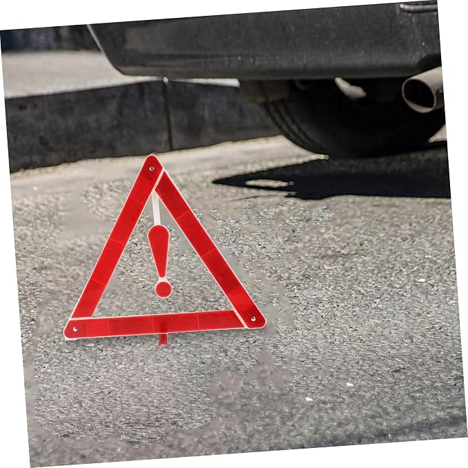 Mobestech 2pcs Car Warning Triangle Kit Reflective Emergency Signs for Vehicles Portable Tripod Warning Signs