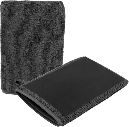 2PCS Car Clay Mitt Auto Detailing,Soft Clay Bar Mitt for Cleaning Car Surfaces,Anti-Scratch Clays Mitts for Cars Detailings to Replace Traditional Clays Bar Cars Accessories (Gray/2PCS)