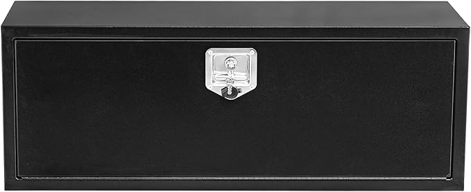 Black Steel Underbody Truck Tool Box for Pickup RV Toolbox Truck Bed Toolboxes Heavy Duty Waterproof Truck Chest with Lock,36 x 14 x 16 Inch