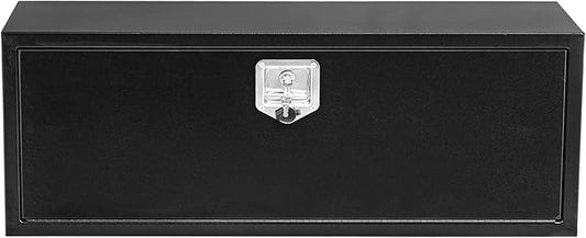 Black Steel Underbody Truck Tool Box for Pickup RV Toolbox Truck Bed Toolboxes Heavy Duty Waterproof Truck Chest with Lock,36 x 14 x 16 Inch