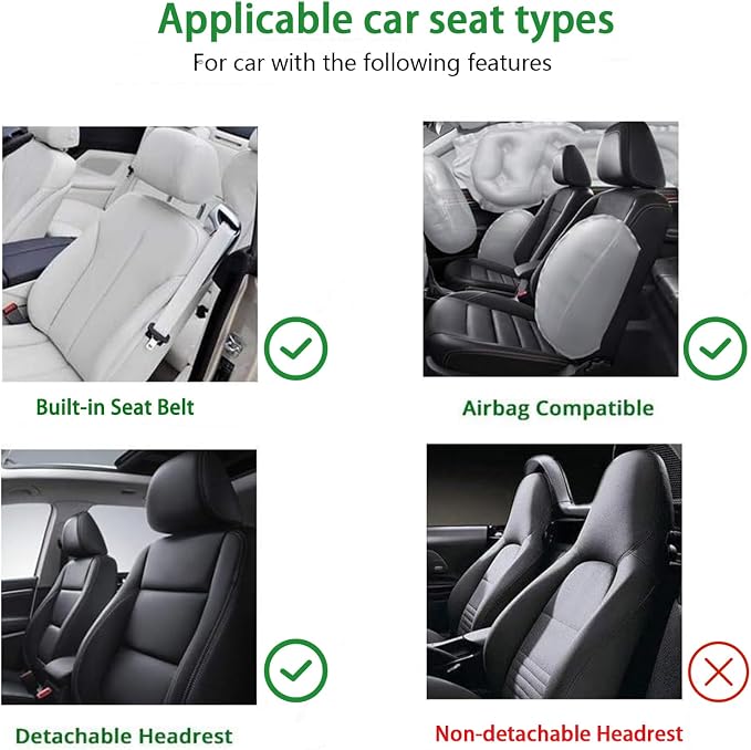 Cute Car Seat Covers Full Set, Universal Fit for Most Cars SUV Pick-up Truck Sedan, Fit for Tesla, Car Accessories for Women Interior, Automotive Vehicle Auto Interior Décor (Full Set)