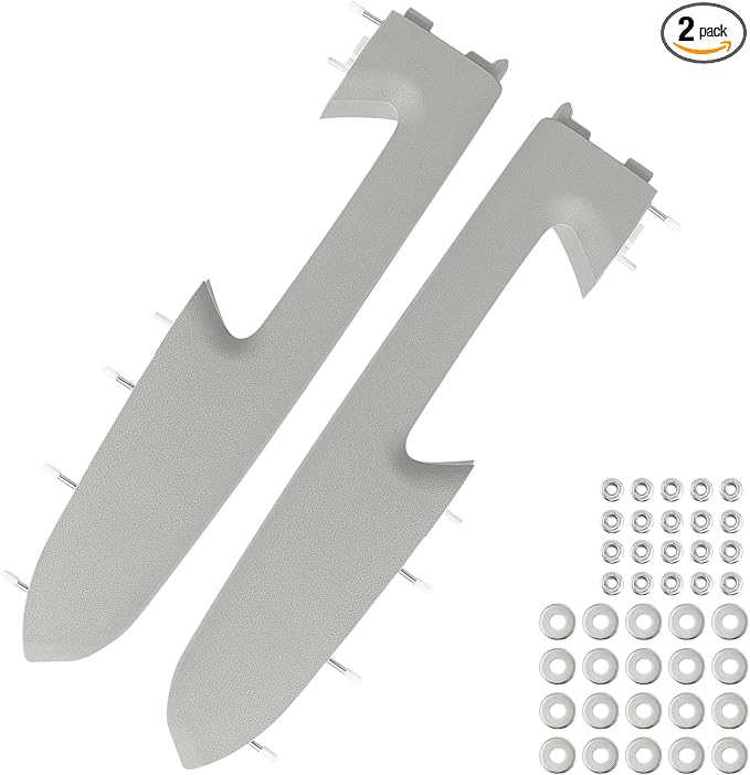 Door Armrest Repair Kit Left Driver & Right Passenger Side Door Panel Handle Gray Compatible with 2010-2014 Chevy Silverado GMC Sierra 1500 2500HD 3500HD Replaces 22818466 22818471