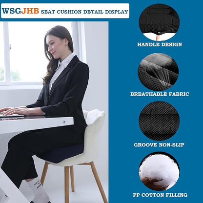 Car Booster Seat Cushion, Chair Cushions, Comfort Seat Cushion Pillow for Office Chair/Car Seat, Butt, Tailbone, Back, Coccyx, Short People Adult Booster Chair Cushions Relief Pad