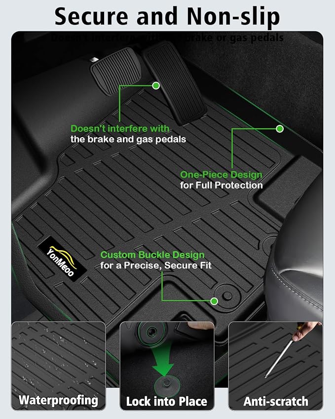 Floor Mats & Cargo Mat with Backrest Mat Custom for Nissan Pathfinder 2022-2025 2026 7&8 Seats, Door Sill Guards, All Weather TPE Full Set Floor Liners Trunk Mat for Pathfinder 2025 Accessories