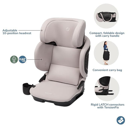 Maxi-Cosi Tanza Belt-Positioning Booster Car Seat with Back, Foldable Car Seat, SeaDrift