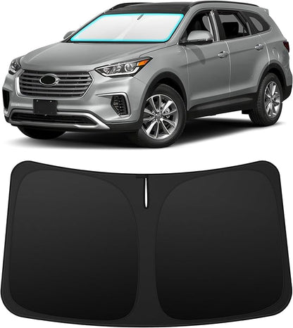 INSAUTO Custom Fit Windshield Sun Shade Accessories for Hyundai Santa Fe 2013-2018, Foldable Front Window Sunshade, UV & Heat Reflector, Keeps Interior Cool, Includes Storage Bag
