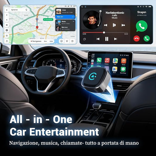 Wireless Carplay Adapter, Suitable for Vehicles Equipped with Cabled CarPlay, Plug and Play Feature enables Fast and Stable CarPlay Wireless Connection, Suitable for 800+ Vehicles (Grey)