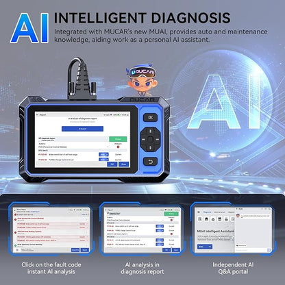 OBD2 Scanner, MUCAR 682 AI-Assisted Car Diagnostic Tool, Automotive Bidirectional Scan Tool, FULL Systems Car Diagnostic Scanner, Scanner for Car with 20+ Reset, CAN FD & FCA SGW, Lifetime Free Update
