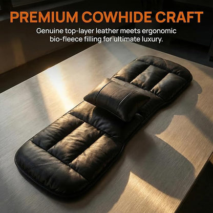 A leather rear seat cushion specially designed for cars - made by hand - can relieve pain in the buttocks, pressure points, and sciatic nerve. | Rear seat cover (Premium Black, Rear Seat Cushion)