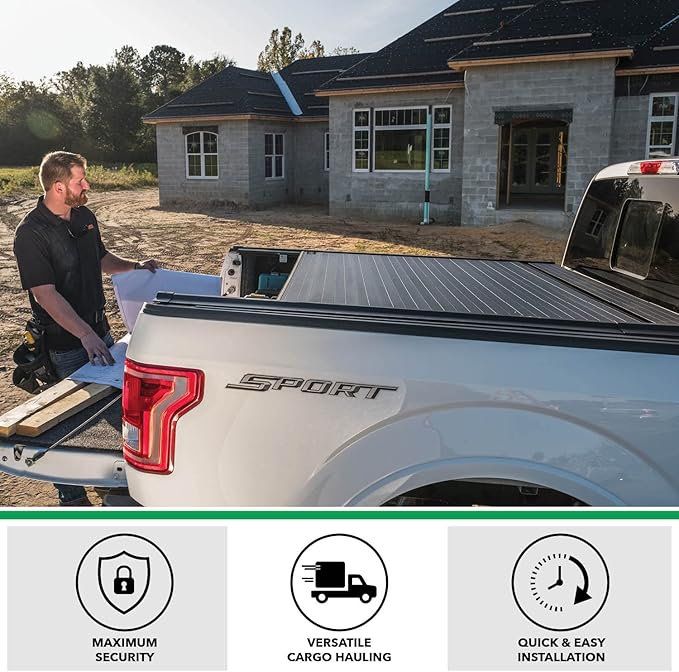 Gator Recoil Retractable Truck Bed Tonneau Cover | G30481 | Fits 2019 - 2025 Chevy/GMC Silverado/Sierra 1500, works w/ MultiPro/Flex tailgate (Will not fit Carbon Pro Bed) 5' 10" Bed (70")