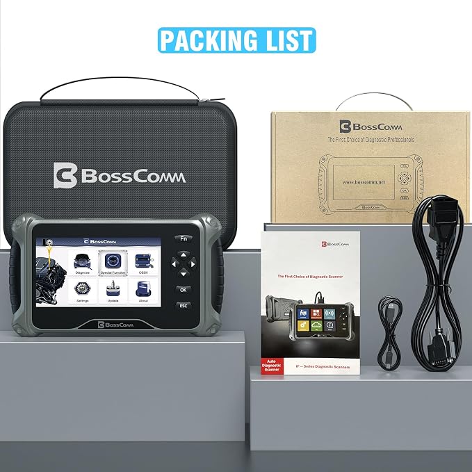 2026 BOSSCOMM IF745 Scanner Diagnostic Tool, Check Engine Code Reader with 6 Resets, ABS Bleeder/Oil/EPB/SAS/Throttle/Battery, Scanner Diagnostic Tool for Vehicles, Lifetime Free Update, Auto VIN