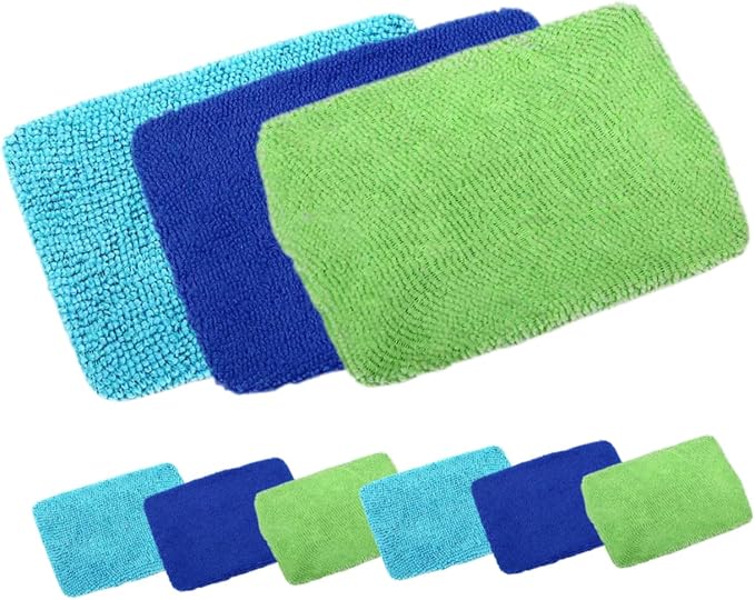 Car Window Cleaner Replacement Cloths 9Pcs Microfiber Pads for Windshield Cleaning Fog and Dust Removal Auto Cleaning Tool