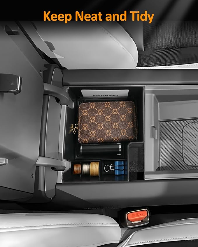 CDEFG for Kia EV9 2024 2025 2026 Center Console Organizer Tray for Kia EV9 Accessories Armrest Storage Box Insert Tray for EV9 Light, Light Long Range, Wind, Land, GT-Line Arm Rest Middle Organizer