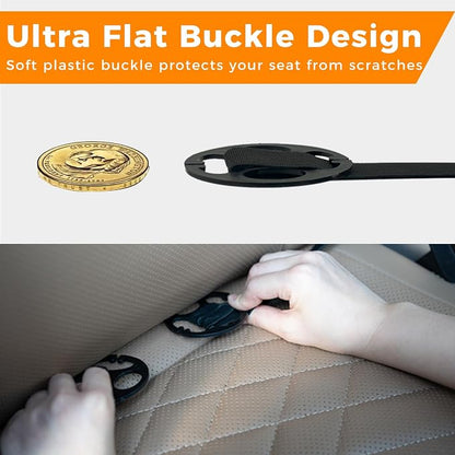 Backseat Car Organizer with Tray, 9 Storage Pockets Back Seat Protector with Foldable Tablet Holder, Waterproof Back of Seat Kick Mats for Kids Adult, Travel Accessories 2 Pack, Gray