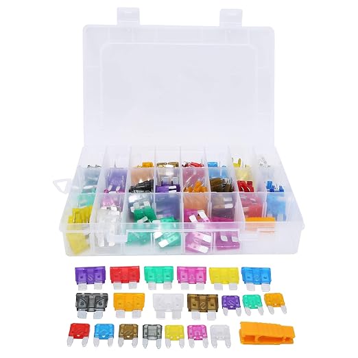 220Pcs Assorted Automotive Kit with Insulation Safety Box for Car Circuit Protection ABS Material Various Sizes Including Medium and Small