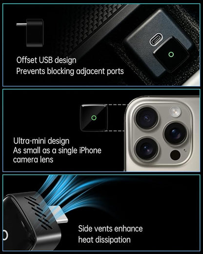 ONINCE Wireless CarPlay Adapter USB-C | Wired to Wireless Conversion | Plug & Play | Auto Reconnect | Low Latency for Factory CarPlay Cars