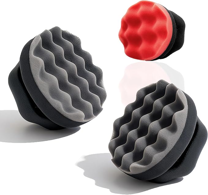 Car Detailing Tire Applicator, Hexagonal Grip Foam Pad for Tire Shine & Tire Cleaner Application, Reusable Car Cleaning Sponge Supplies for Car Tires, Wheels, Rims & Exterior Surfaces