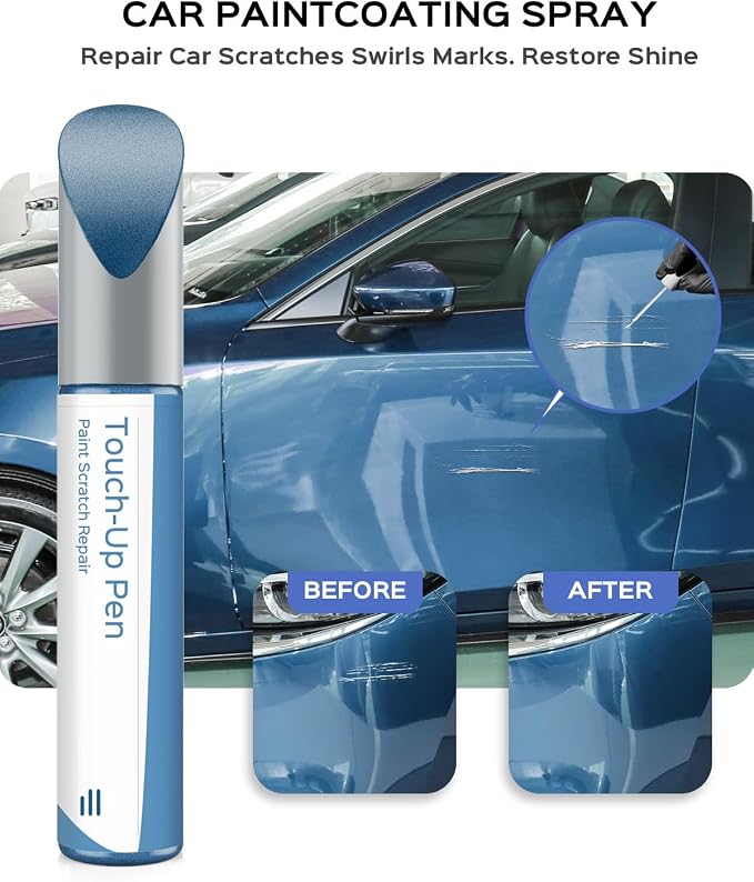 42B Blue Reflex Pearl Touch Up Paint Compatible with Mazda Exact Match Chips and Nicks Touch Up