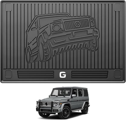 3W Cargo Liner Fit for 2019-2025 2026 Mercedes-Benz G Class G500/G550/G580/AMG G63 SUV TPE All Weather Custom Fit Trunk Mat, Black