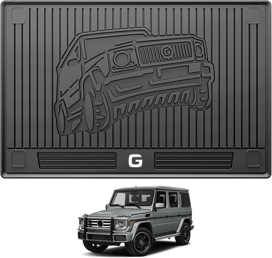 3W Cargo Liner Fit for 2019-2025 2026 Mercedes-Benz G Class G500/G550/G580/AMG G63 SUV TPE All Weather Custom Fit Trunk Mat, Black