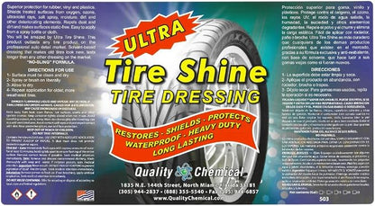 Quality Chemical Ultra Tire Shine Solvent-Based Tire Dressing - Best Tire Shine - Cover All Tire Shine for an Extreme Tire Shine - 128 oz (Combo)