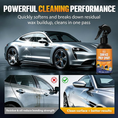 Surface Prep Spray Automotive Wax and Grease Remover, Paint Prep Cleaner for Ceramic Coating Prep Cleaner, Auto Paint Surface Prep, Removes Oil, Wax & Silicone, Plastic Degreaser Spray, 5 fl oz