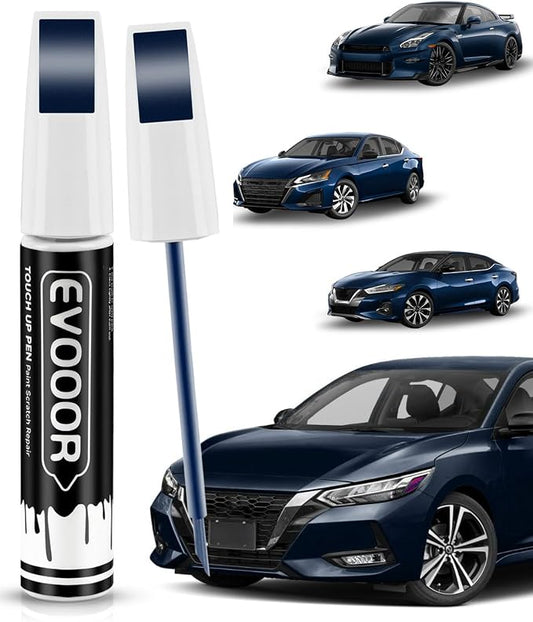 Touch Up Paint Compatible with Nissan Exact Match 2 in 1 Touch up Paint for Chips and Nicks Repair (Deep Blue Pearl(RAY) Compatible with 370Z/Altima/Frontier/GT-R/Leaf/Maxima/Murano/Sentra/Titan/Titan-XD/Versa/Versa-NoteDeep Blue Pearl(RAY) Compatible ...