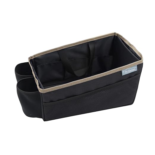 FH Group E-Z Travel Multi-Use Tote Car Seat Organizer with Cup Holder (Beige) FH1135