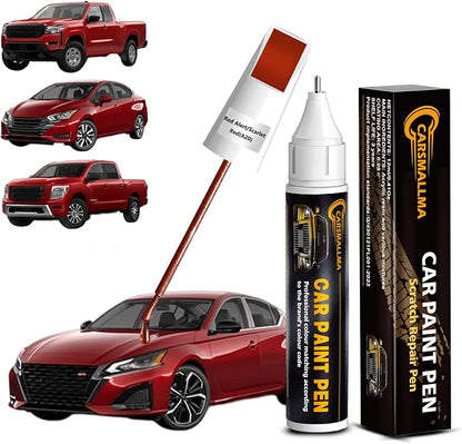 A20 Red Alert/Scarlet Red Car Touch Up Paint for Nissan, Color Accurate Car Paint Scratch Repair Pen Kit Quick & Easy Fix Vehicle Chips and Automotive Nicks Scuff